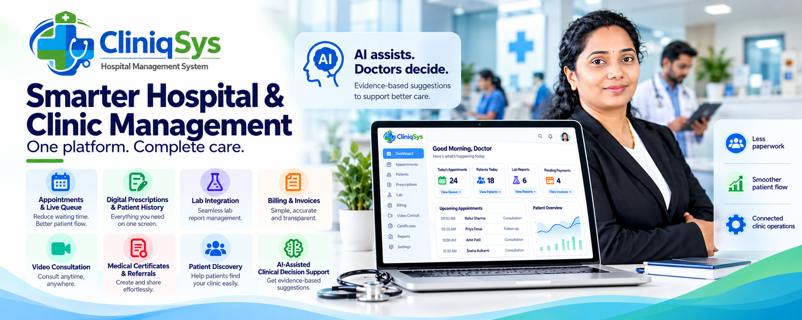 CliniqSys - Hospital Management System preview
